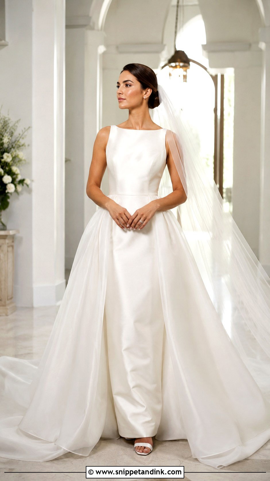 Silk Wedding Gown With Overskirt - Snippet and Ink - 25 Silk Wedding Gown Ideas