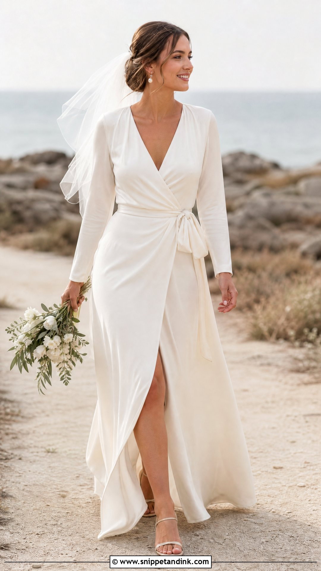 Silk Wrap Wedding Dress - Snippet and Ink - 25 Silky Wedding Dress Ideas