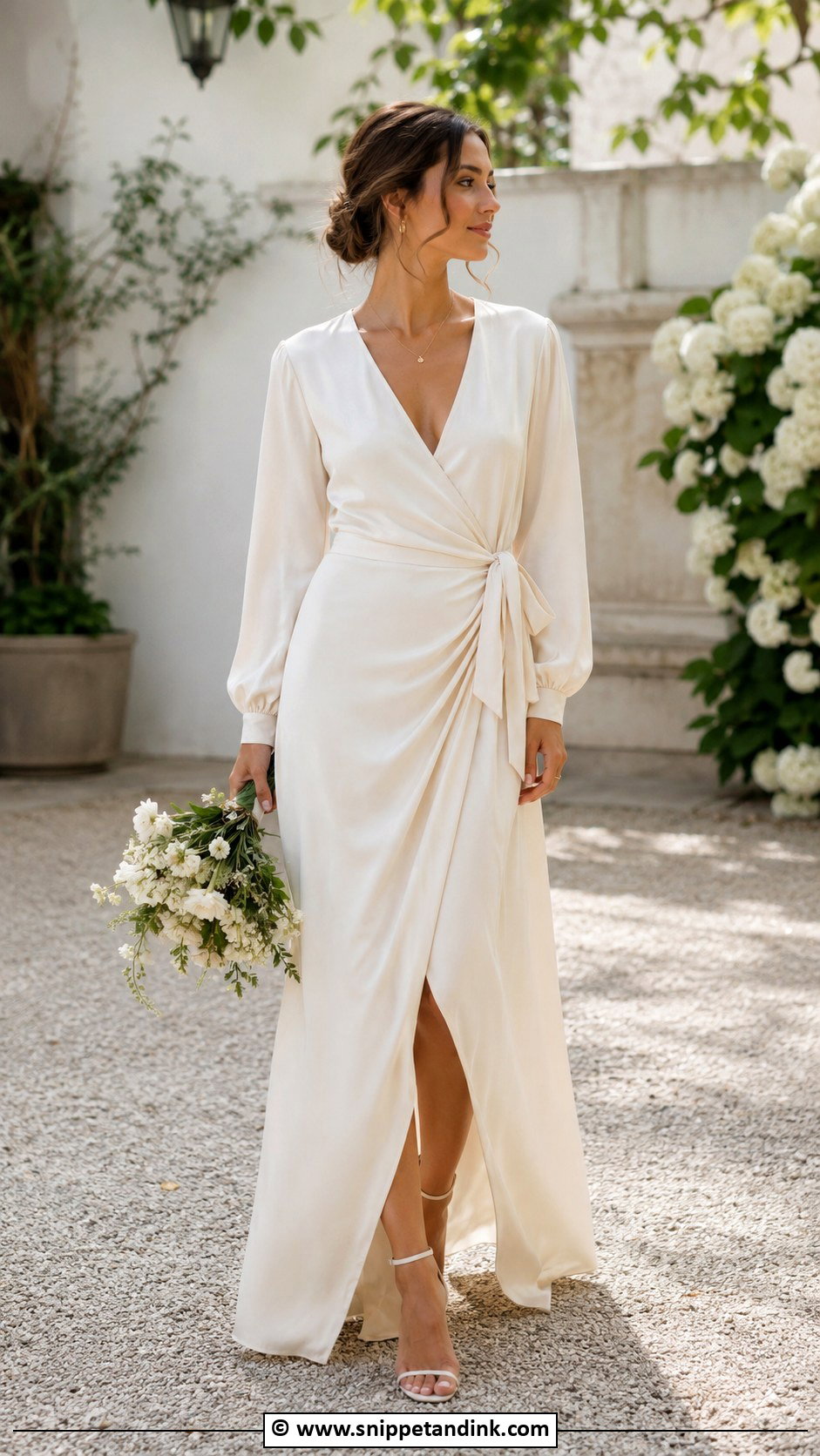 Silk Wrap Wedding Dress - Snippet and Ink - 35 Silk Wedding Dress Ideas