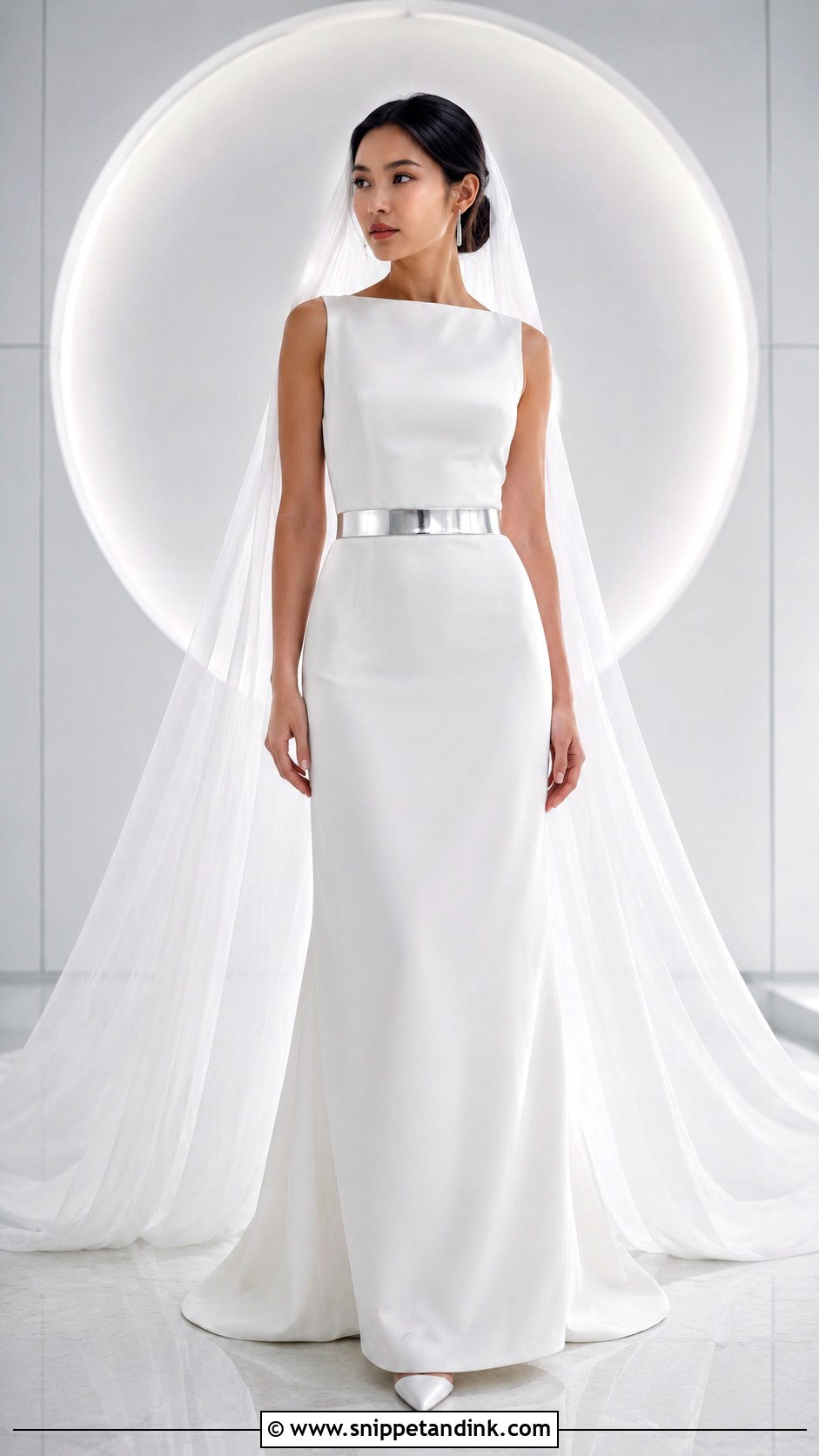 Silver Belt Wedding Dress - Snippet and Ink - 25 Star Wars Wedding Dress Ideas