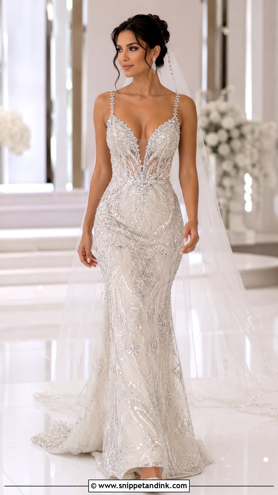 Silver Bling Wedding Dress - Snippet and Ink - 25 Bling Wedding Dress Ideas