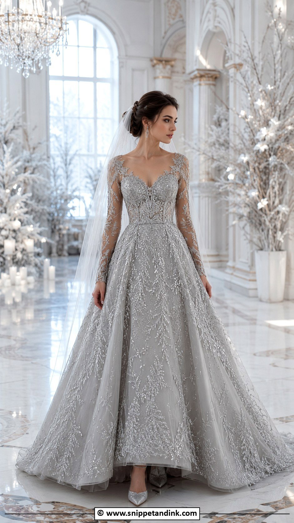 Silver Fantasy Wedding Dress - Snippet and Ink - 30 Fantasy Inspired Wedding Dress Ideas
