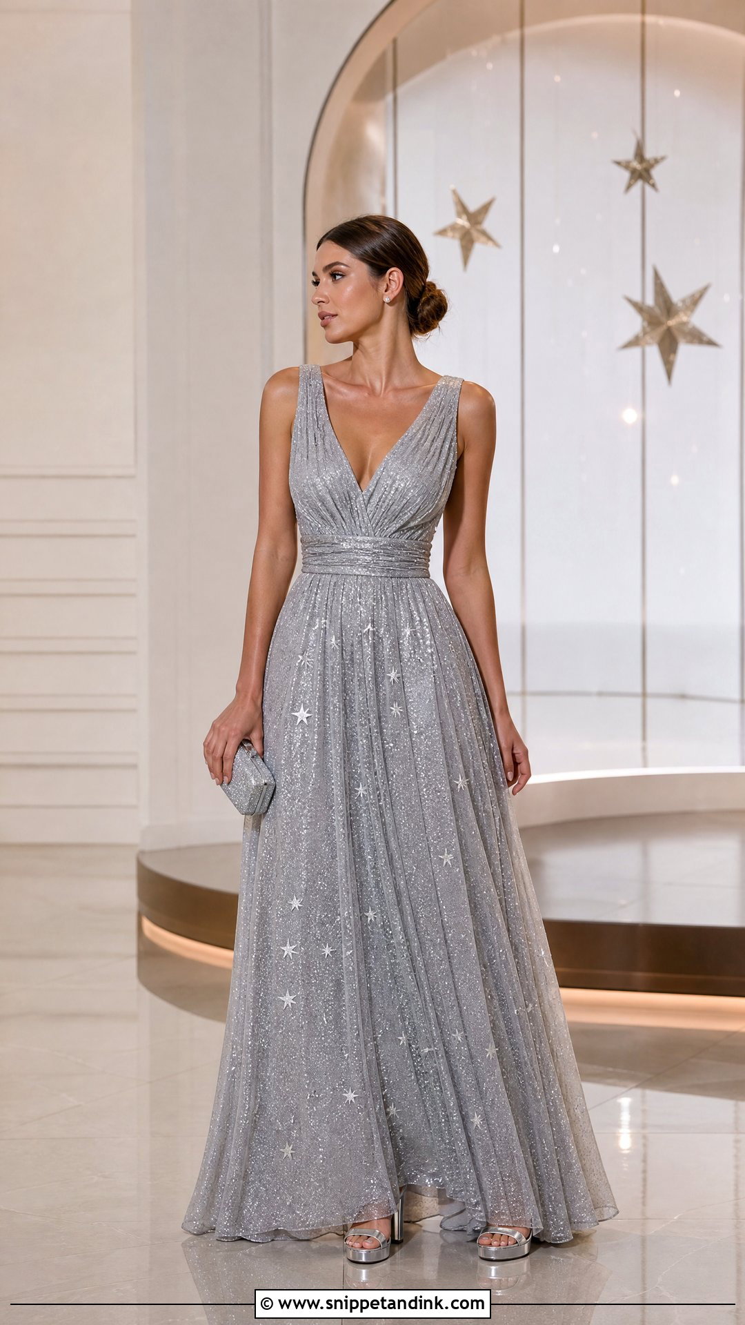 Silver Glitter Starfall Ball Gown - Snippet and Ink - 20 Starfall Ball Gown Ideas