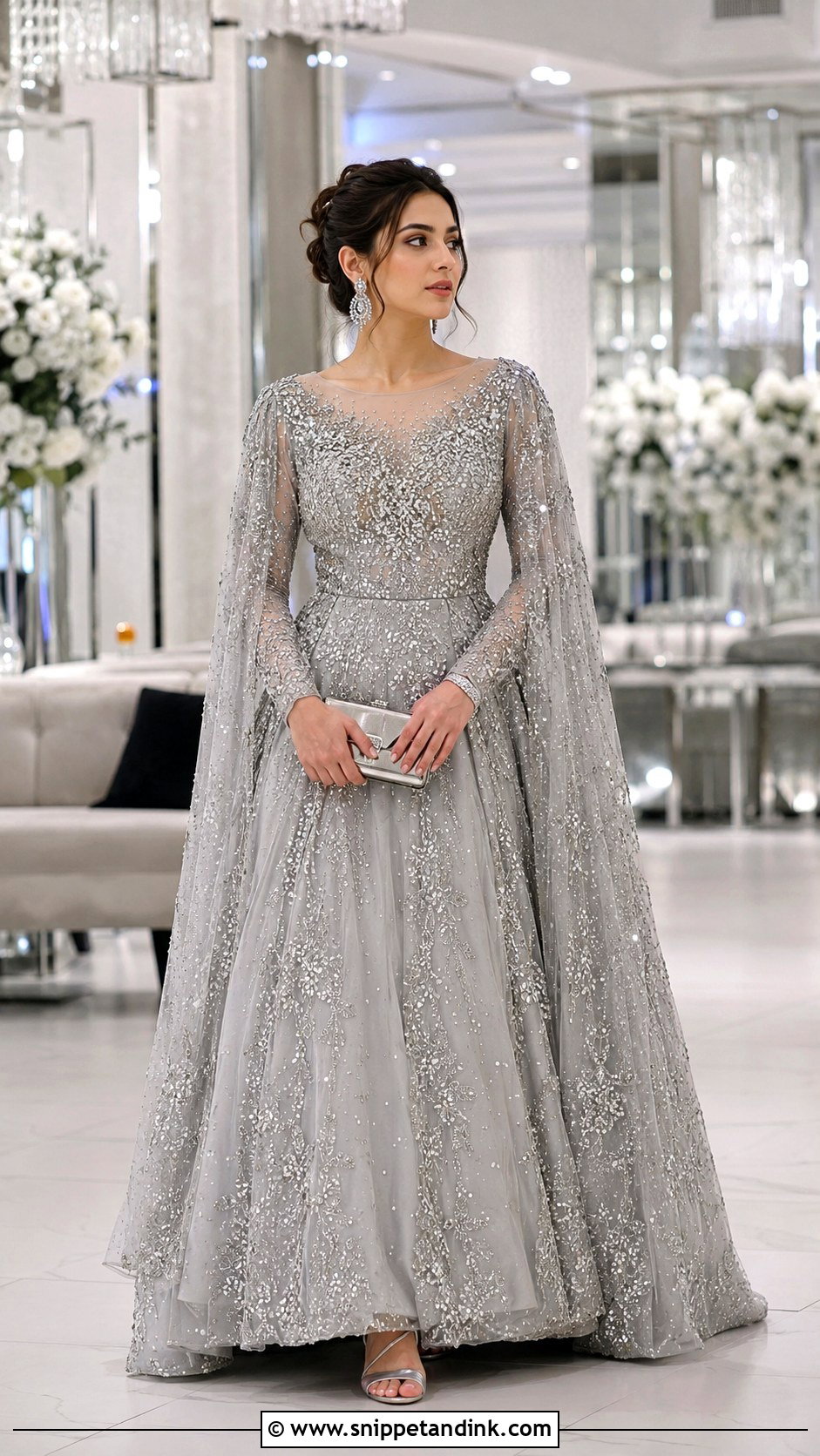 Silver Gray Bridal Gown Haris Shakeel Bridal Dress - Snippet and Ink - 20 Haris Shakeel Bridal Dresses