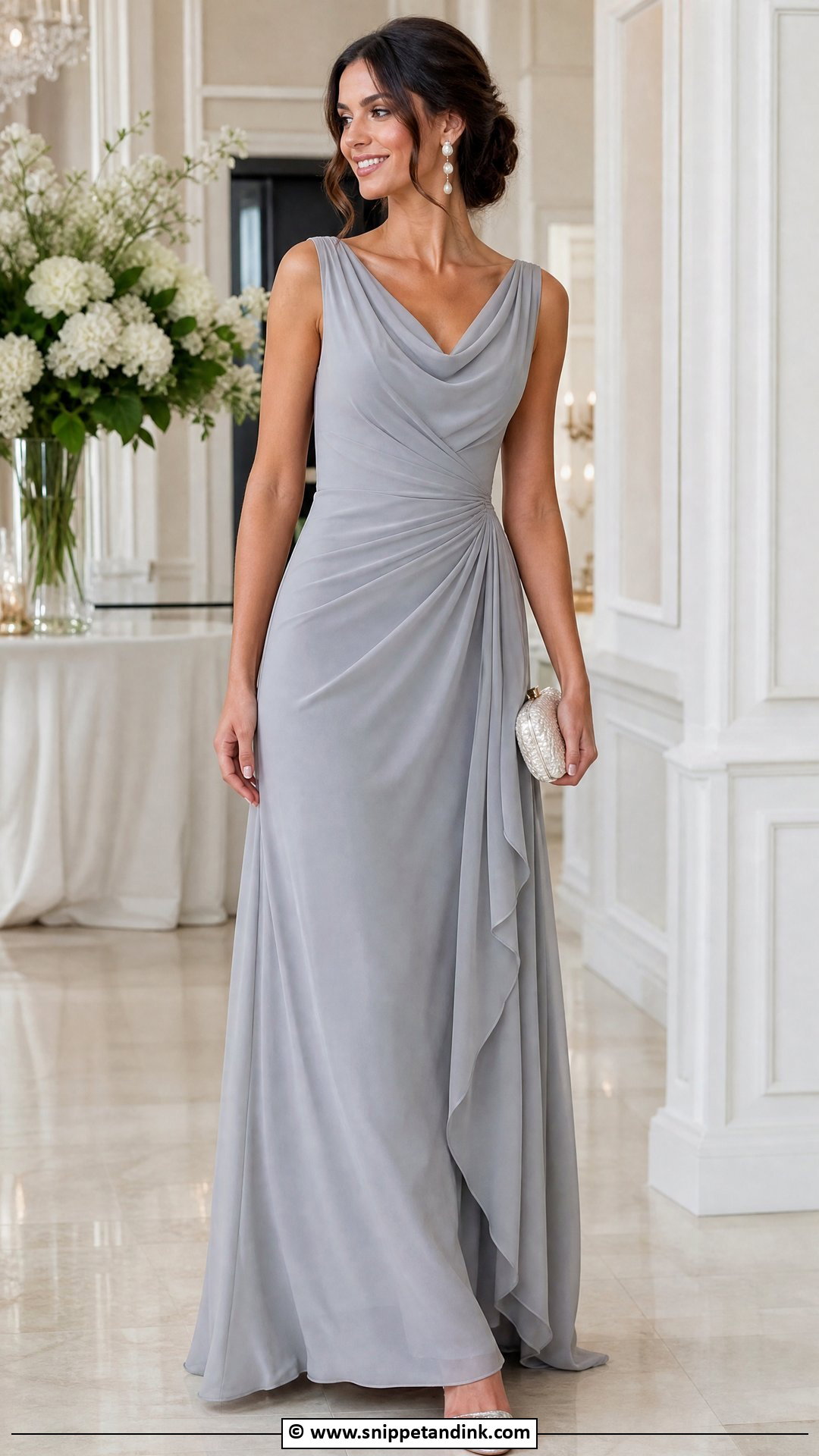 Silver Gray Bridesmaid Dress - Snippet and Ink - 35 27 Dresses
