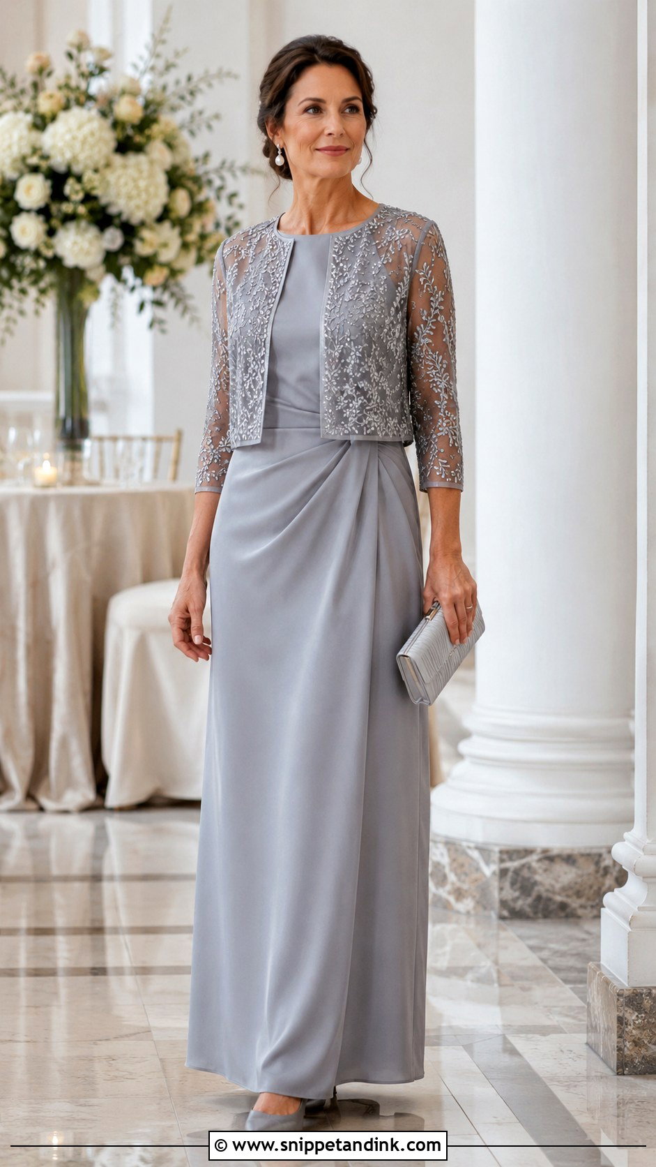 Silver Gray Jacket Gown - Snippet and Ink - 20 Gray Gown for Principal Sponsors Ideas
