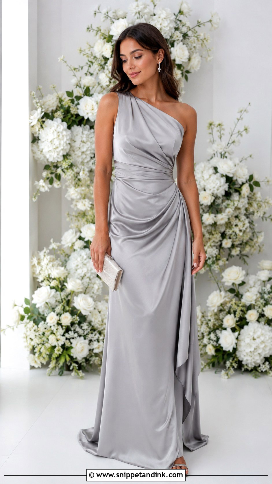 Silver Gray Matron Of Honor Dress - Snippet and Ink - 25 Matron of Honor Dresses