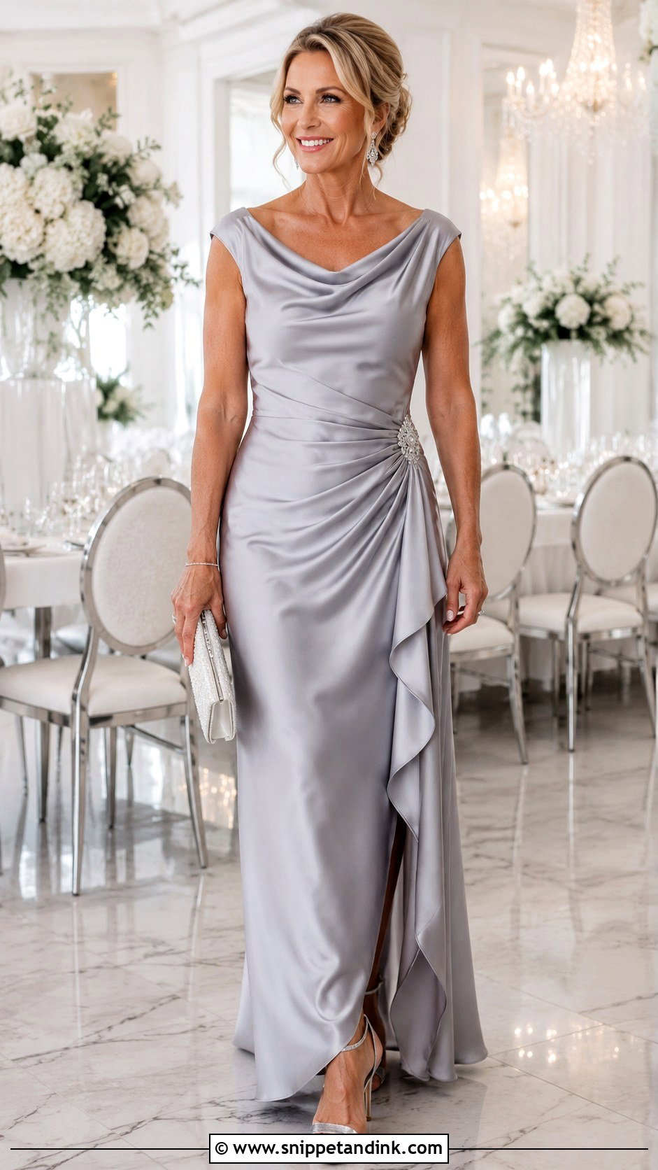 Silver Gray Wedding Dress For Second Wedding - Snippet and Ink - 25 2nd Wedding Dress Over 40 Ideas