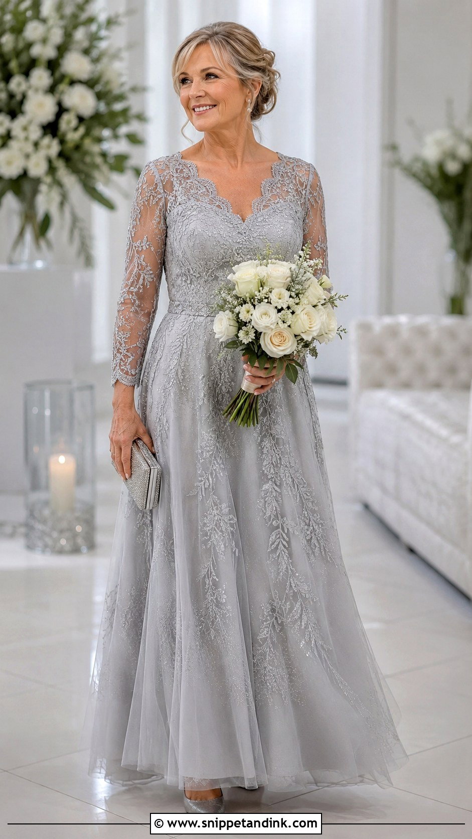 Silver Gray Wedding Dress - Snippet and Ink - 20 2nd Marriage Wedding Dress Older Bride Ideas