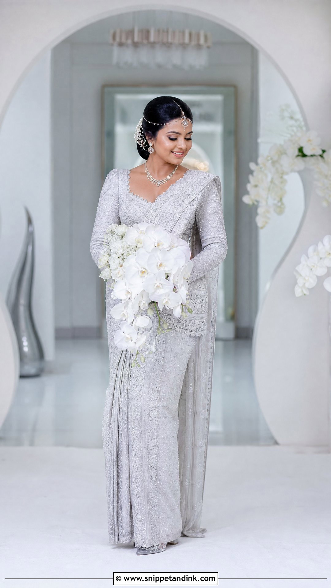 Silver Kandyan Sri Lankan Bride Outfit - Snippet and Ink - 20 Srilankan Bride Ideas