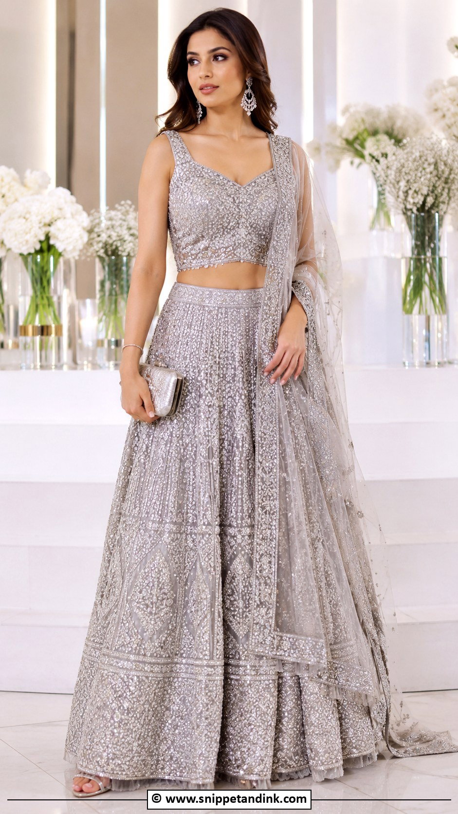 Silver Lehenga Barat Dress - Snippet and Ink - 30 Barat Dress Ideas