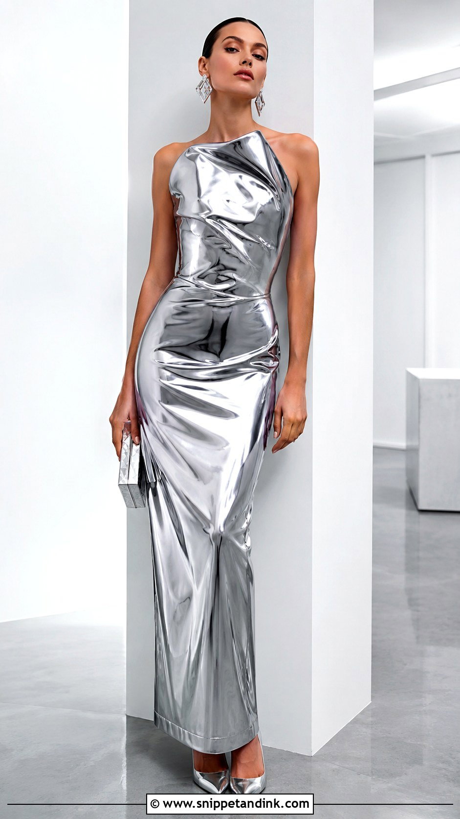 Silver Metallic Couture Gown - Snippet and Ink - 20 Gown Couture Ideas