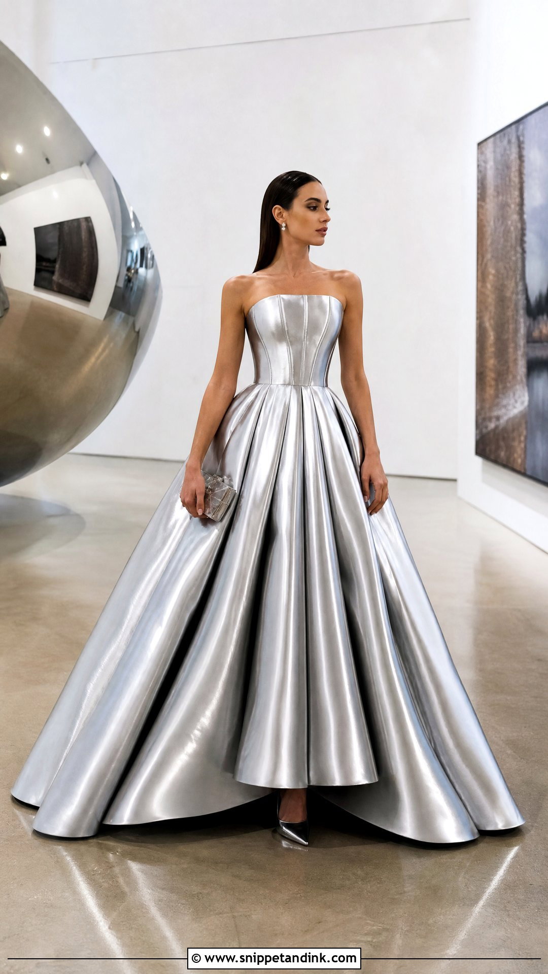 Silver Metallic Huge Ball Gown - Snippet and Ink - 20 Huge Ball Gowns