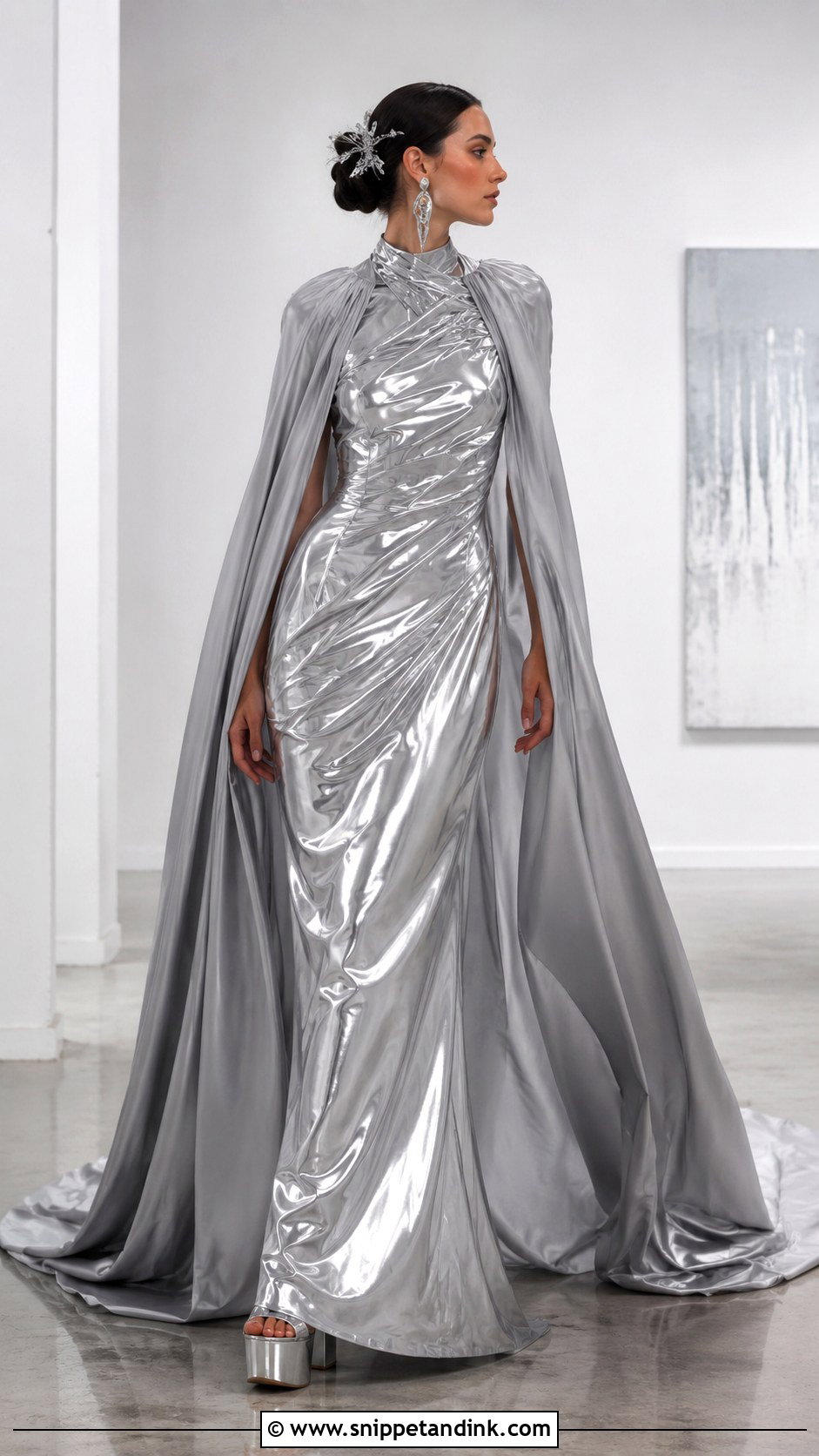 Silver Metallic Wedding Dress - Snippet and Ink - 20 Eccentric Wedding Dress Ideas