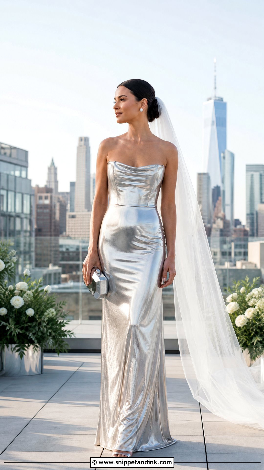 Silver Metallic Wedding Dress - Snippet and Ink - 20 Non Conventional Wedding Dress Ideas