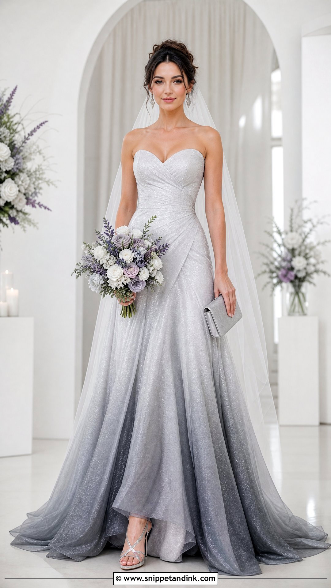 Silver Ombre Wedding Dress - Snippet and Ink - 20 Silver Wedding Dresses