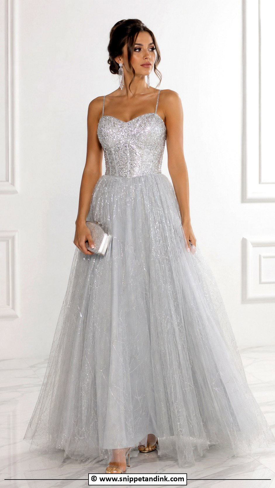 Silver Princess Gown - Snippet and Ink - 35 Princess Gown Ideas