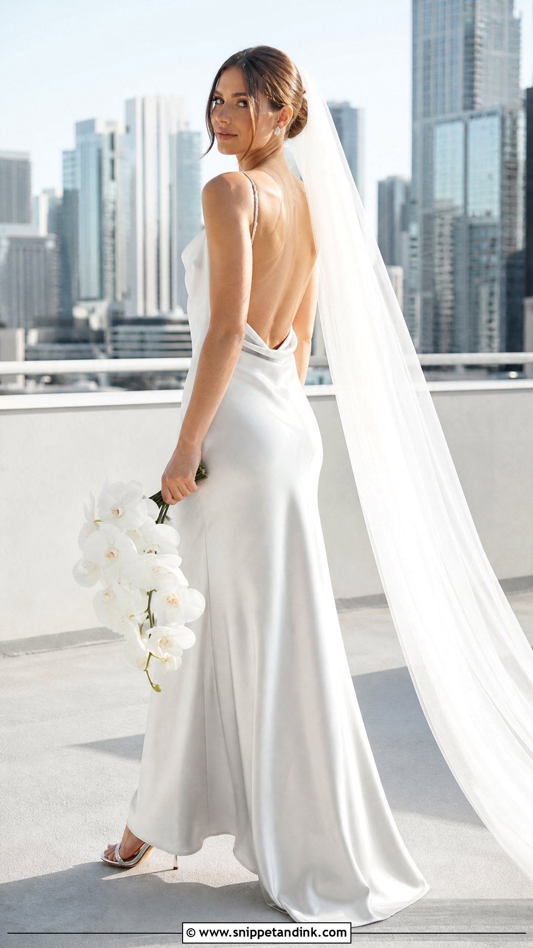 Silver Satin Slip Wedding Dress - Snippet and Ink - 20 Silver Wedding Dresses