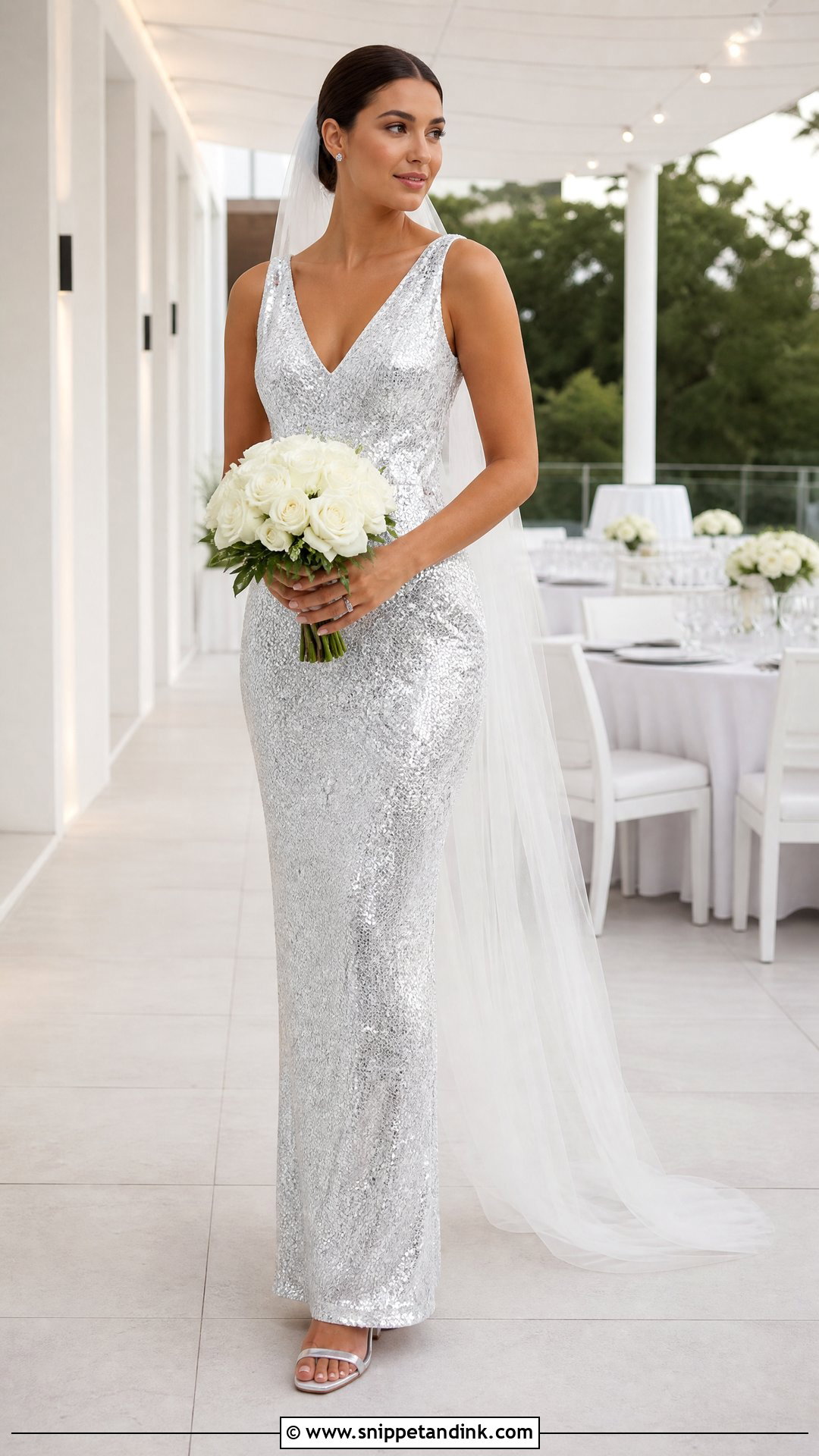 Silver Sequin Bridal Dress - Snippet and Ink - 20 Silver Bridal Dress Ideas