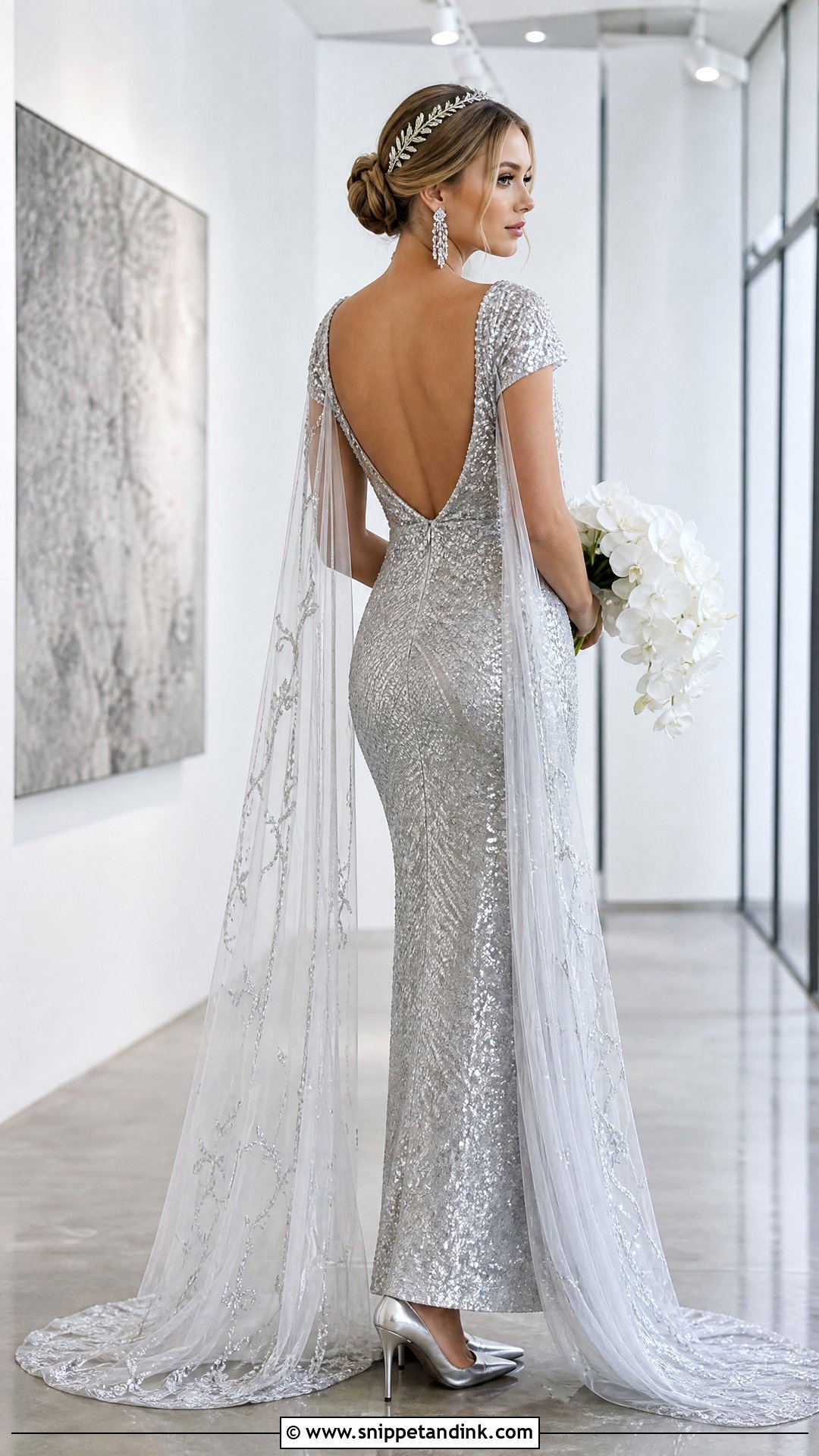 Silver Sequin Targaryen Wedding Dress - Snippet and Ink - 20 Targaryen Wedding Dress Ideas