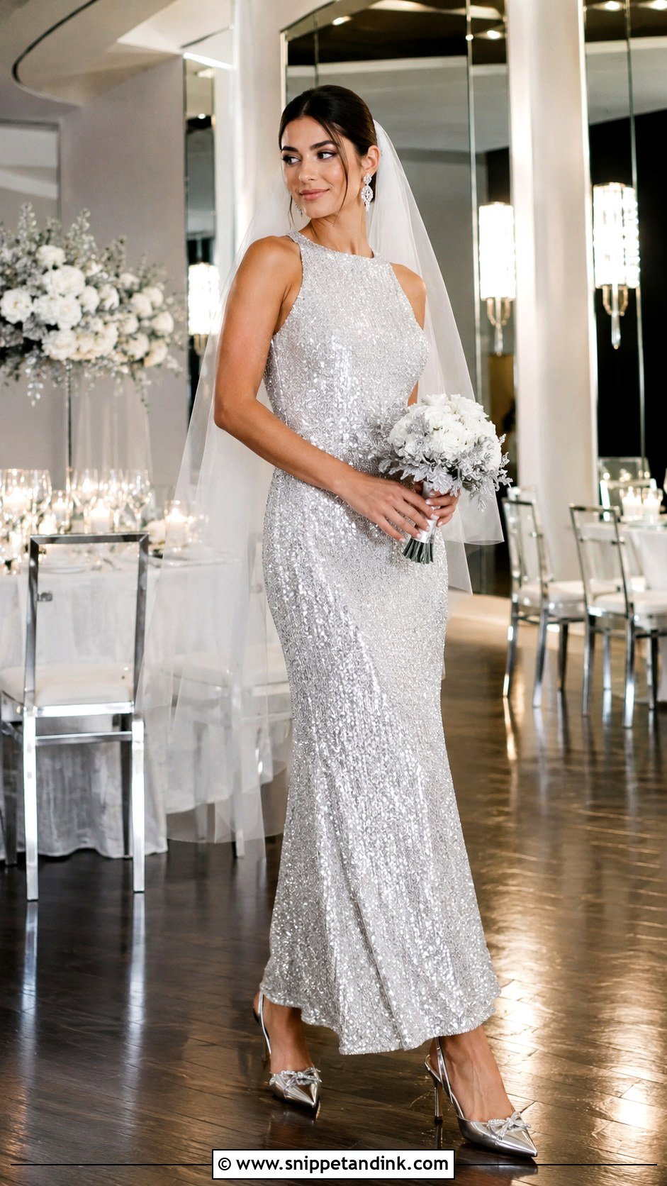 Silver Sequin Wedding Gown - Snippet and Ink - 20 Alternative Bride Dress Ideas
