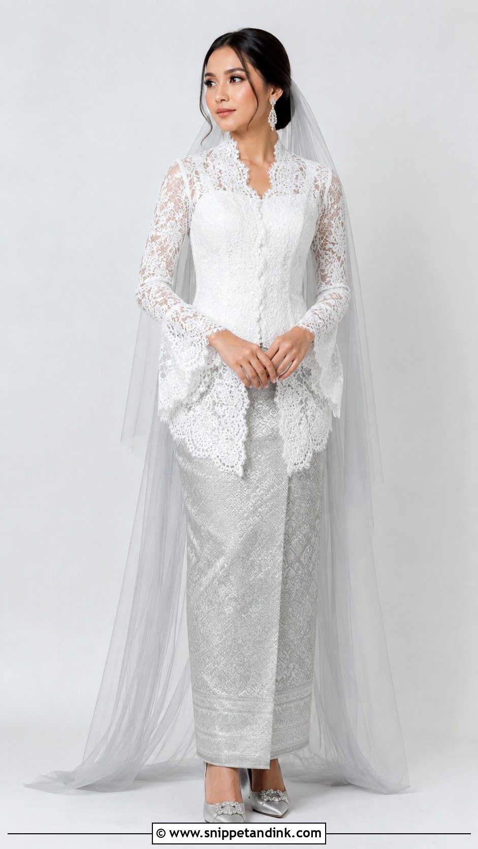 Silver Songket Wedding Dress - Snippet and Ink - 30 Songket Wedding Dress Ideas