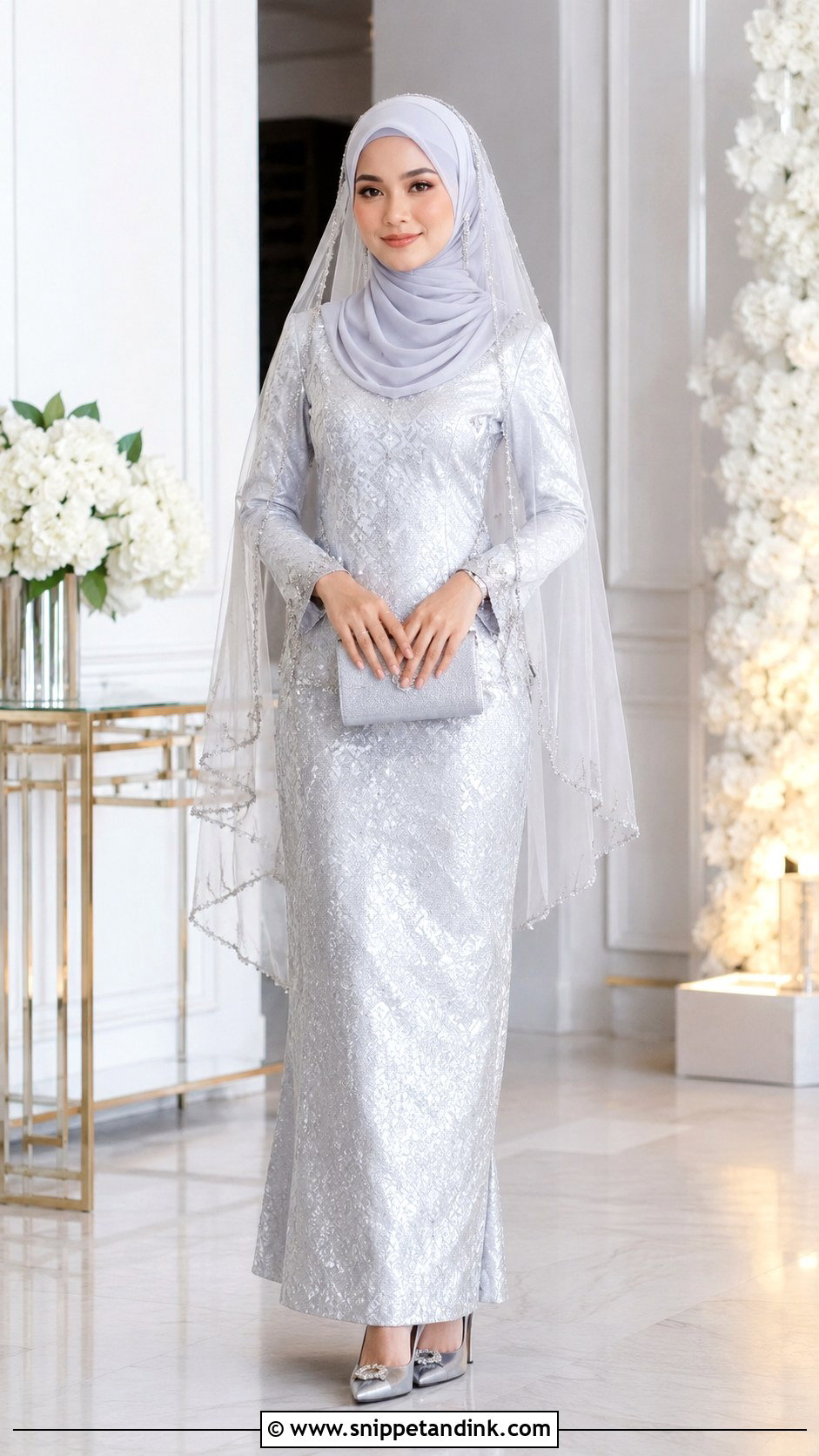 Silver Songket Wedding Dress - Snippet and Ink - 25 Malay Songket Wedding Dress Ideas