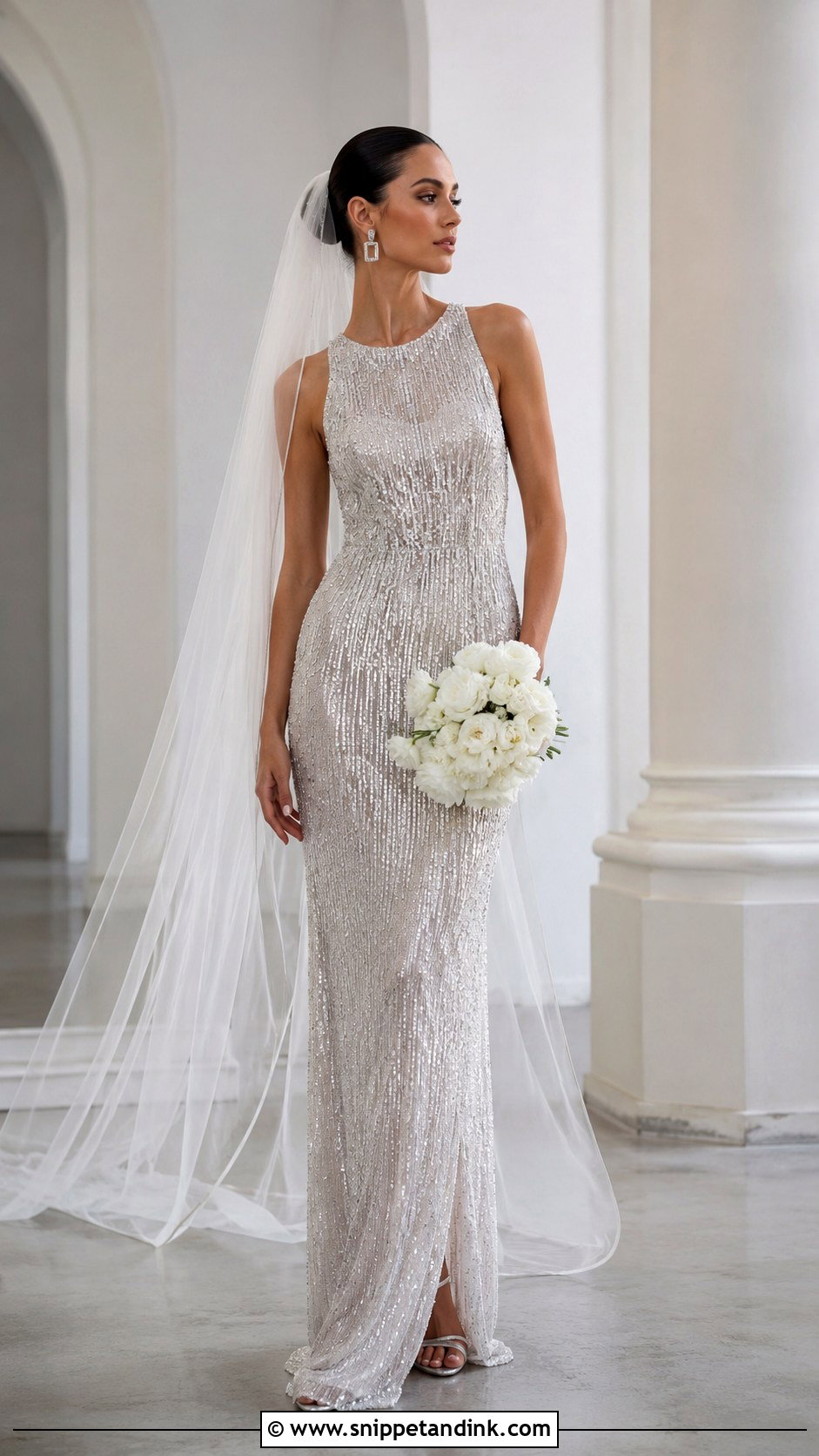 Silver Sparkle Wedding Dress - Snippet and Ink - 20 Glitter Sparkle Wedding Dress Ideas