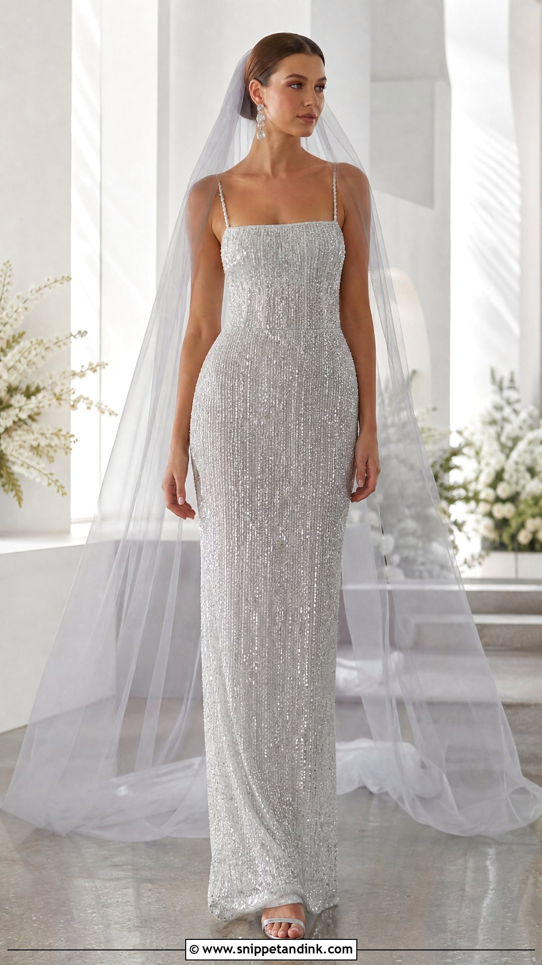 Silver Sparkle Wedding Dress - Snippet and Ink - 20 Sparkle Wedding Dresses