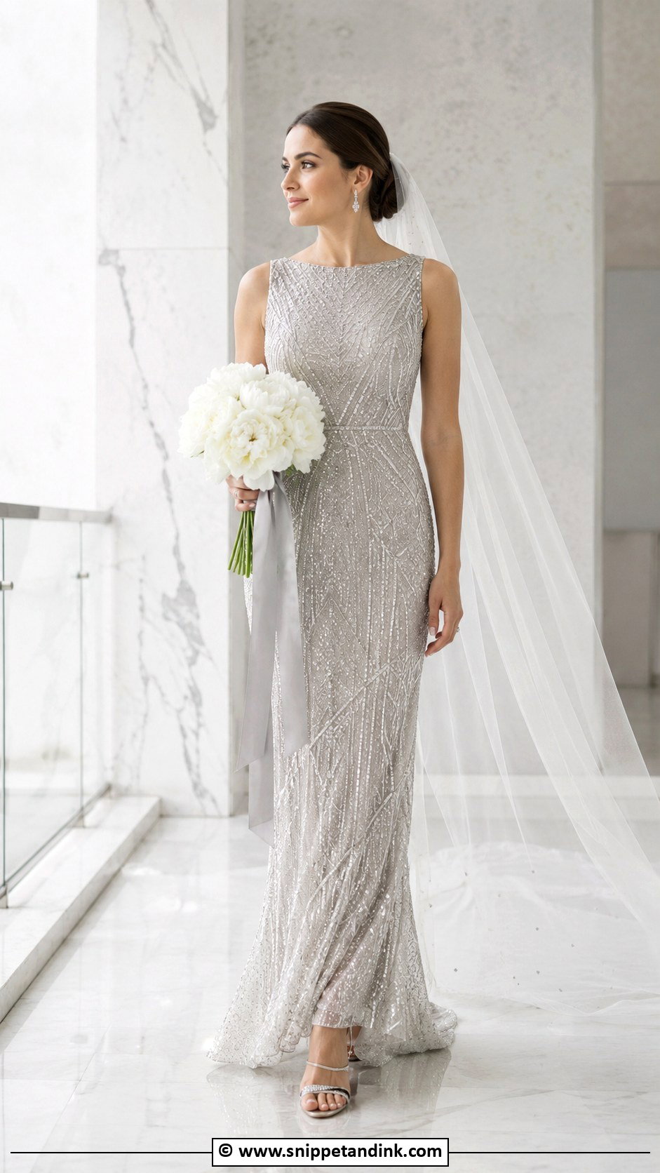 Silver Wedding Dress - Snippet and Ink - 25 Color Wedding Dress Ideas