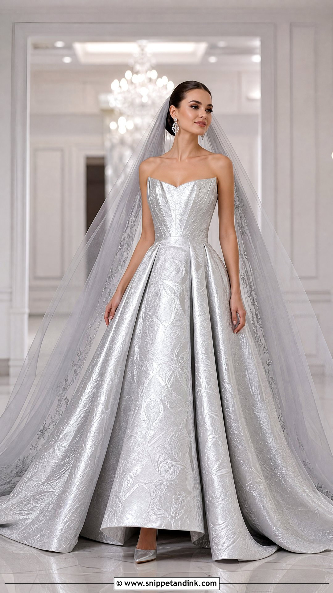 Silver Wedding Dress - Snippet and Ink - 25 High Fashion Wedding Dress Ideas