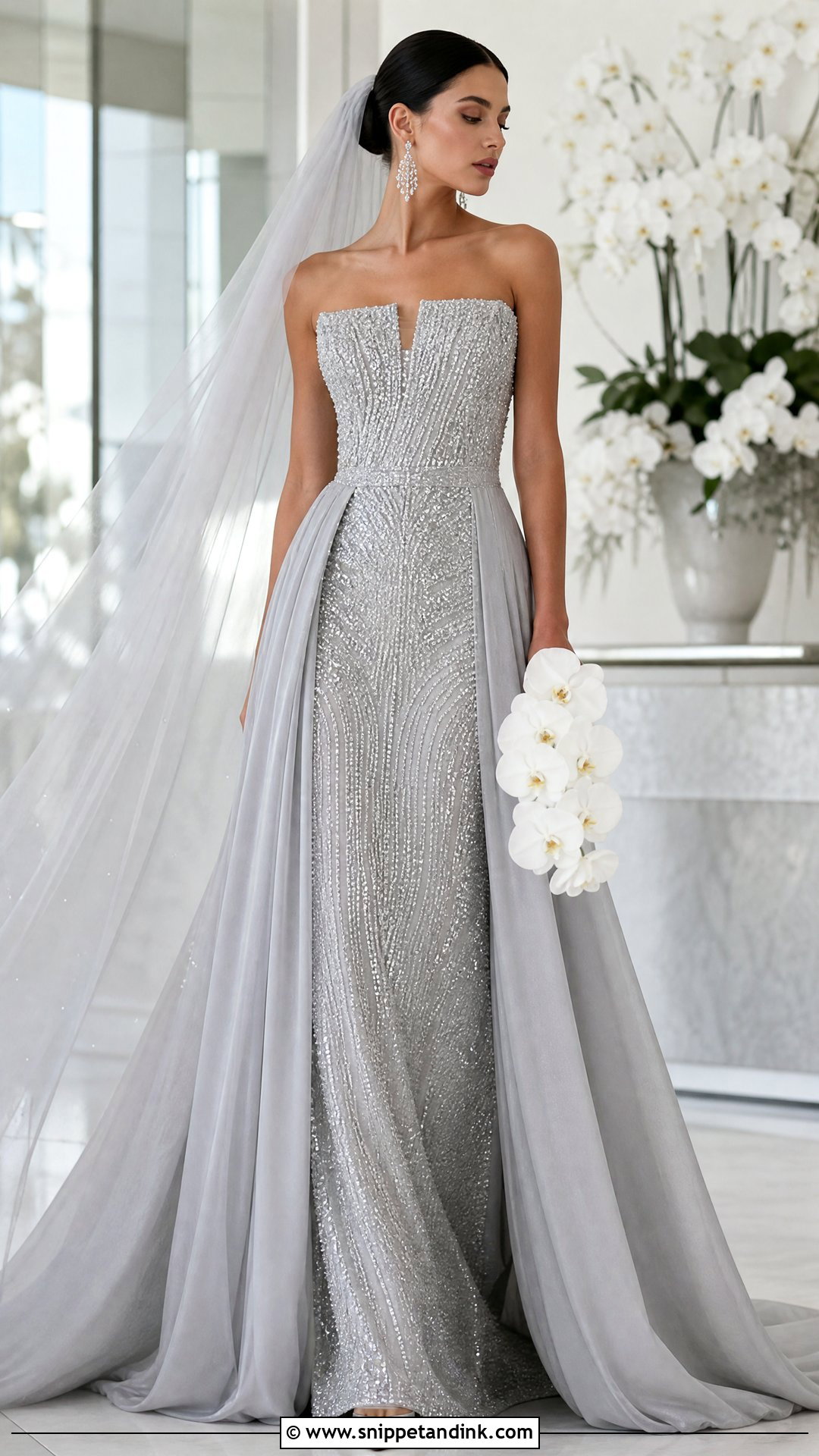 Silver Wedding Dress - Snippet and Ink - 20 Wedding Dress Colors