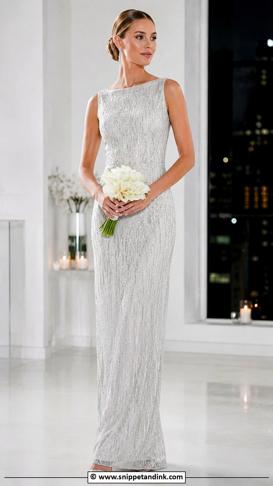 Silver Wedding Dress - Snippet and Ink - 30 Colored Wedding Dresses