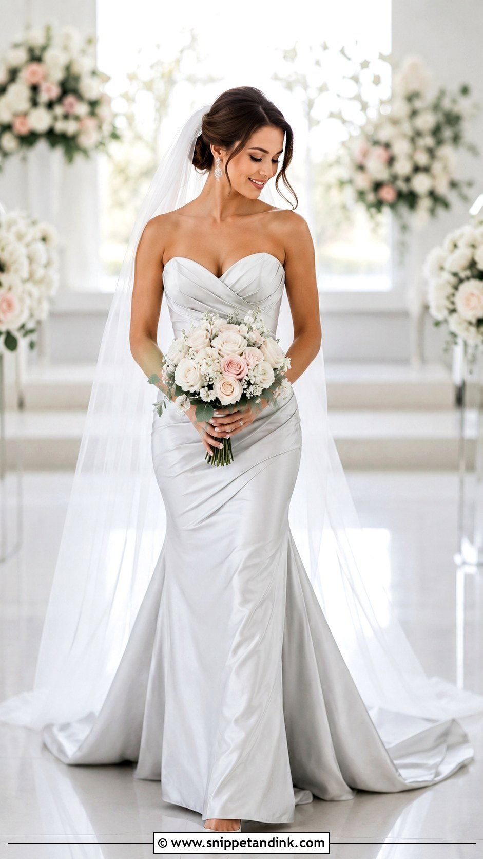 Silver Wedding Dress With Veil - Snippet and Ink - 30 Silver Wedding Dress Ideas