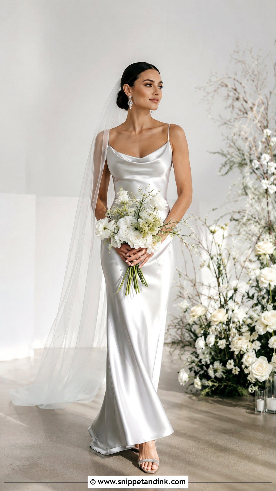 Silver Wedding Gown - Snippet and Ink - 25 Colored Wedding Gowns