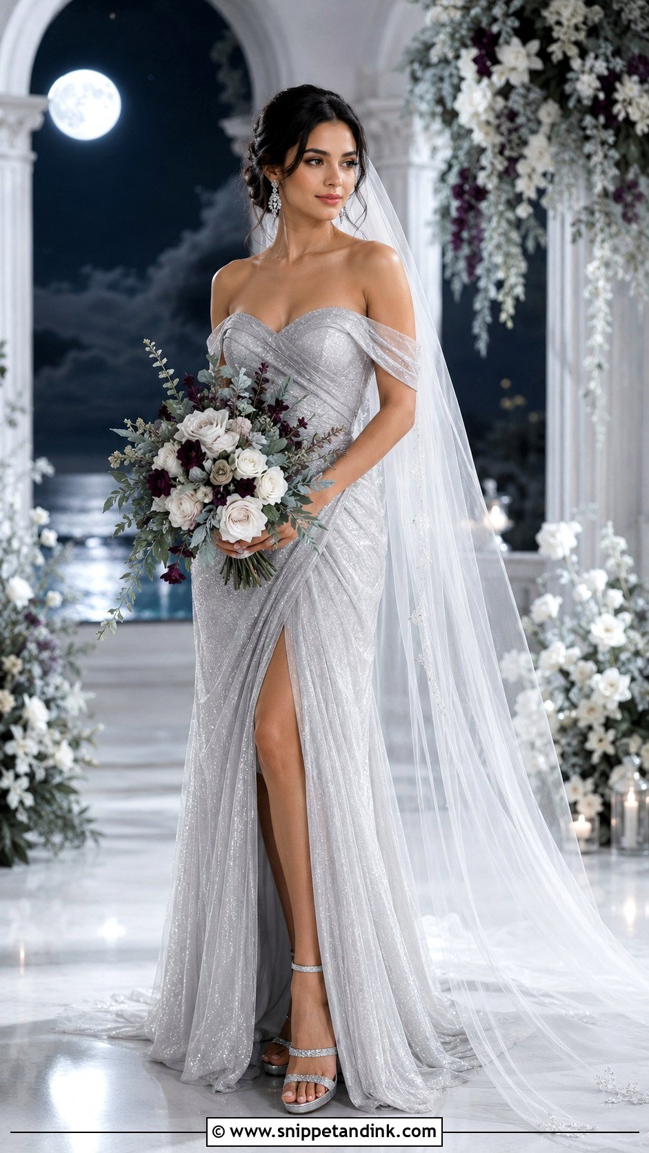 Silver Witchy Wedding Dress - Snippet and Ink - 30 Witchy Wedding Dress Ideas