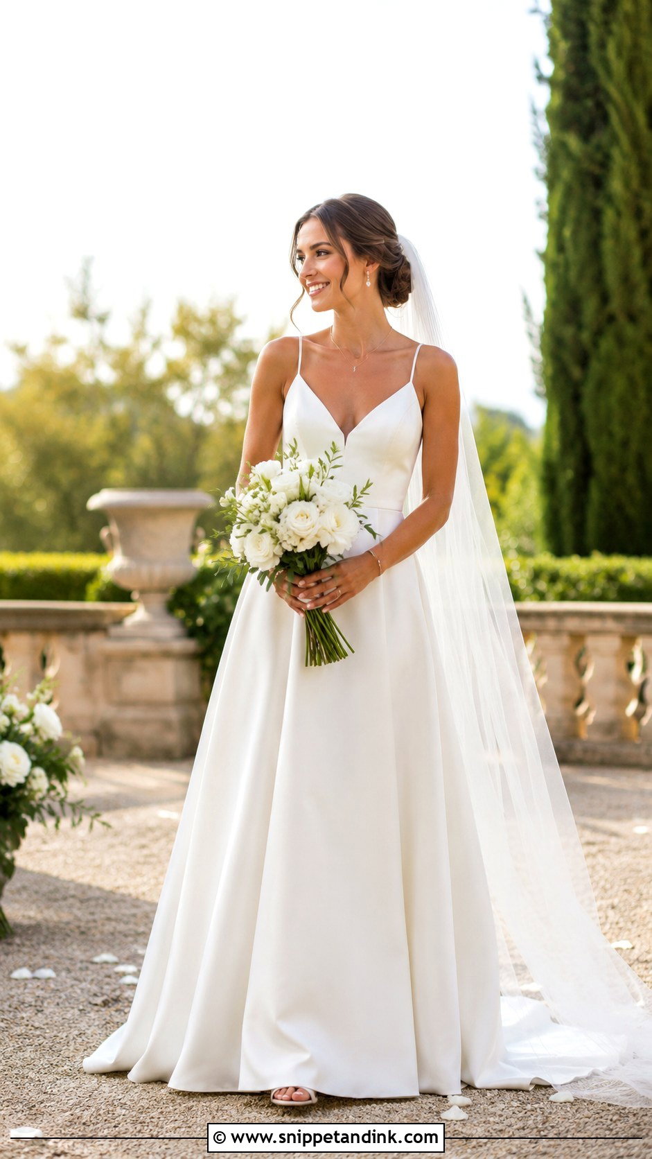 Simple A Line Elopement Wedding Dress - Snippet and Ink - 30 Elopement Wedding Dresses