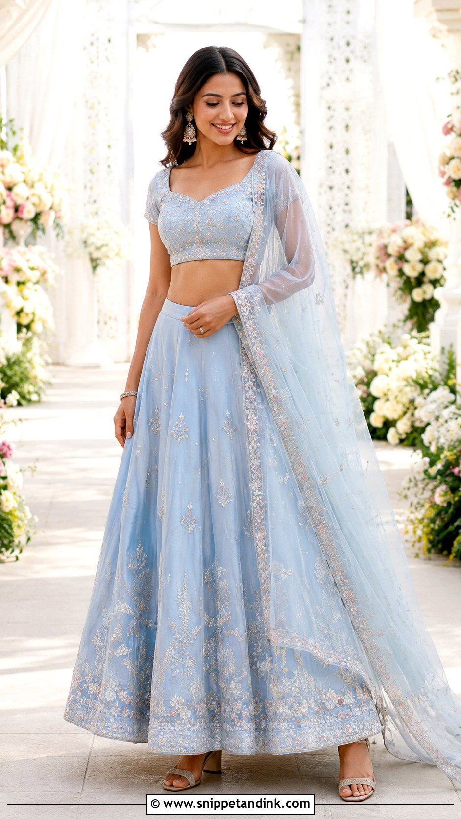 Simple A Line Lehenga Indian Wedding Dress - Snippet and Ink - 25 Simple Indian Wedding Dresses