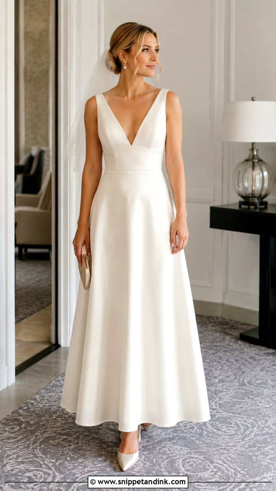 Simple A Line Second Wedding Dress - Snippet and Ink - 20 2nd Wedding Dresses