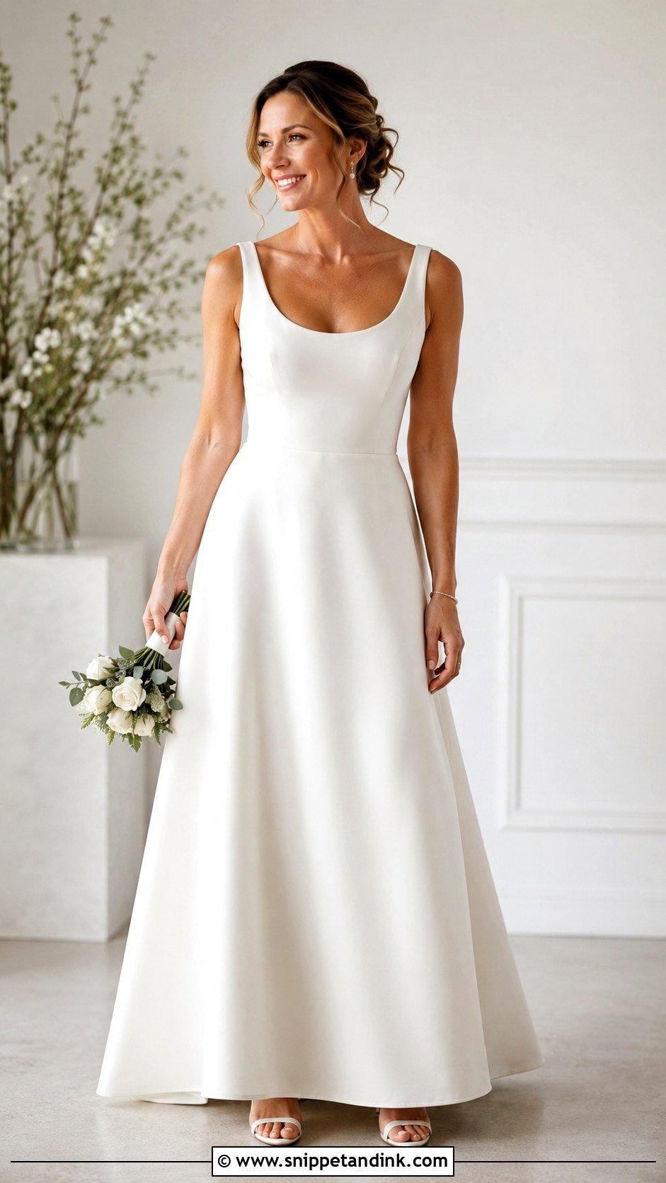 Simple A Line Wedding Dress - Snippet and Ink - 25 2nd Wedding Dress Ideas