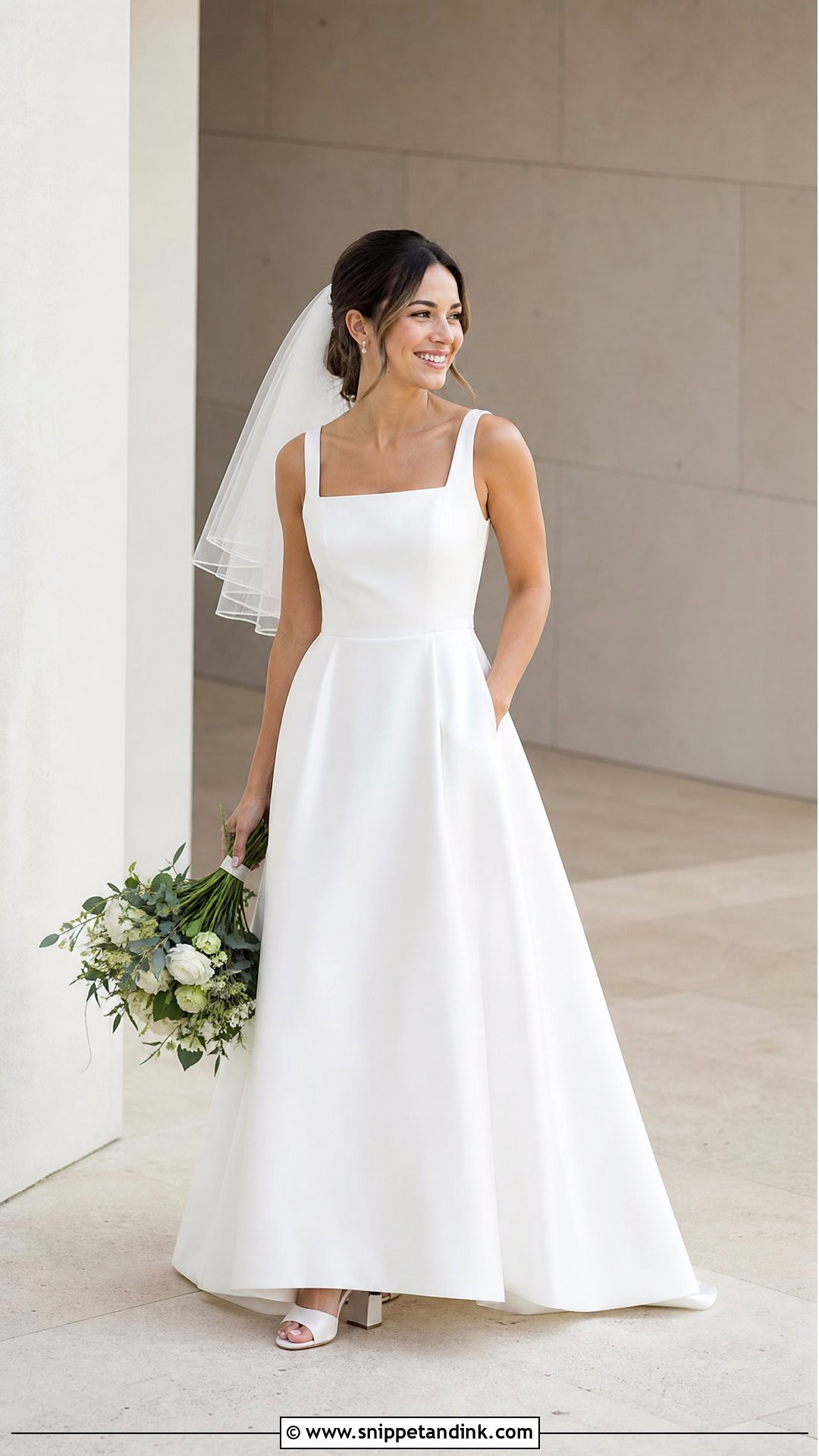 Simple A Line Wedding Dress With Pockets - Snippet and Ink - 25 Simple a Line Wedding Dress Ideas