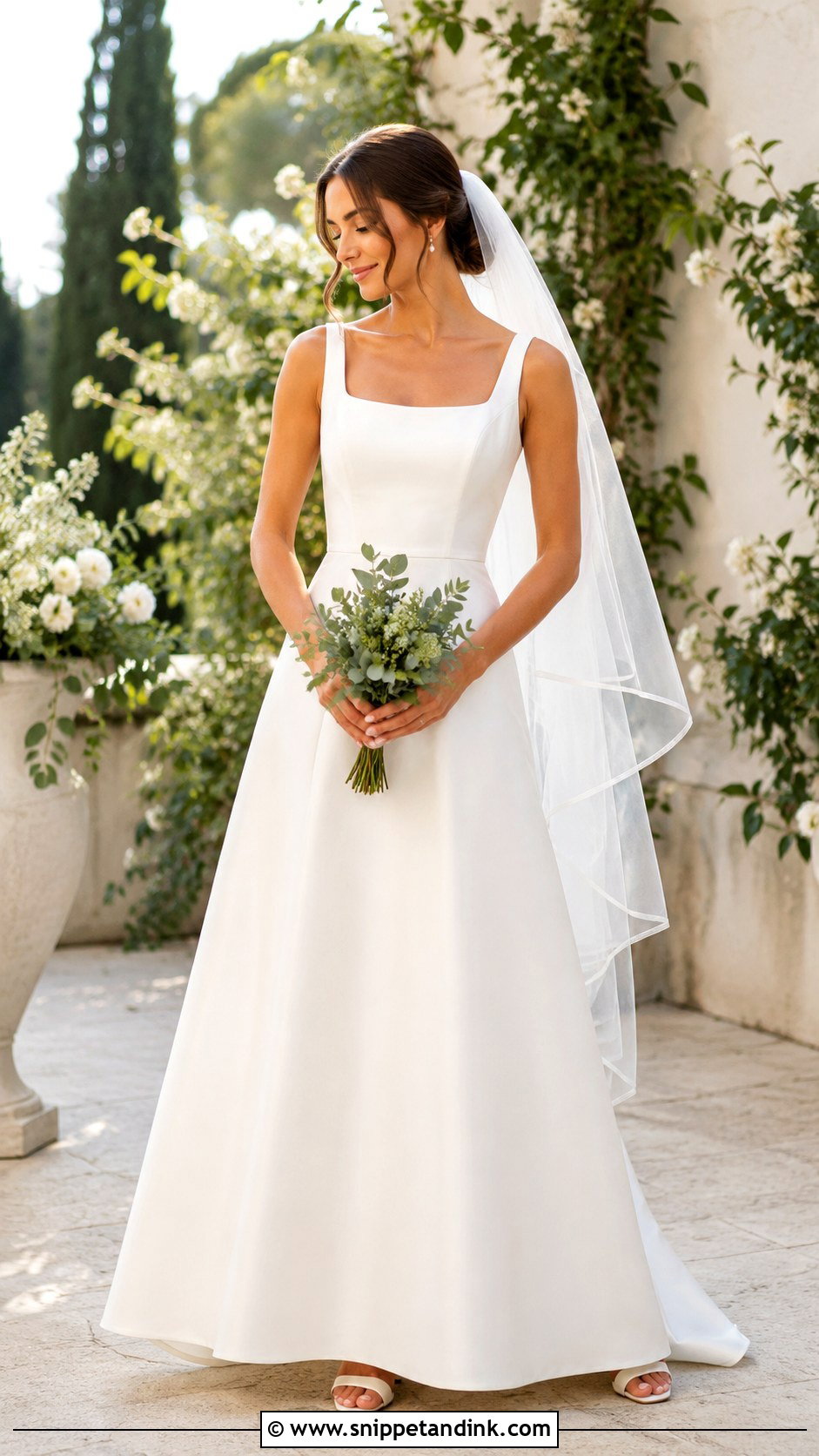 Simple A Line Wedding Gown - Snippet and Ink - 25 Simple Wedding Gown Ideas
