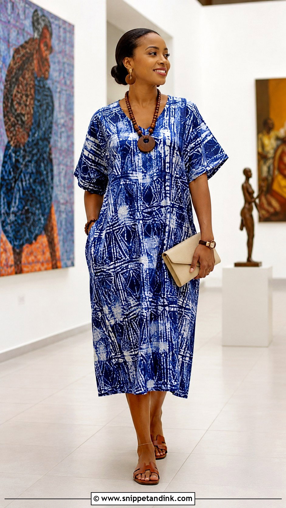 Simple Adire Gown - Snippet and Ink - 25 Simple Material Gown Style Ideas