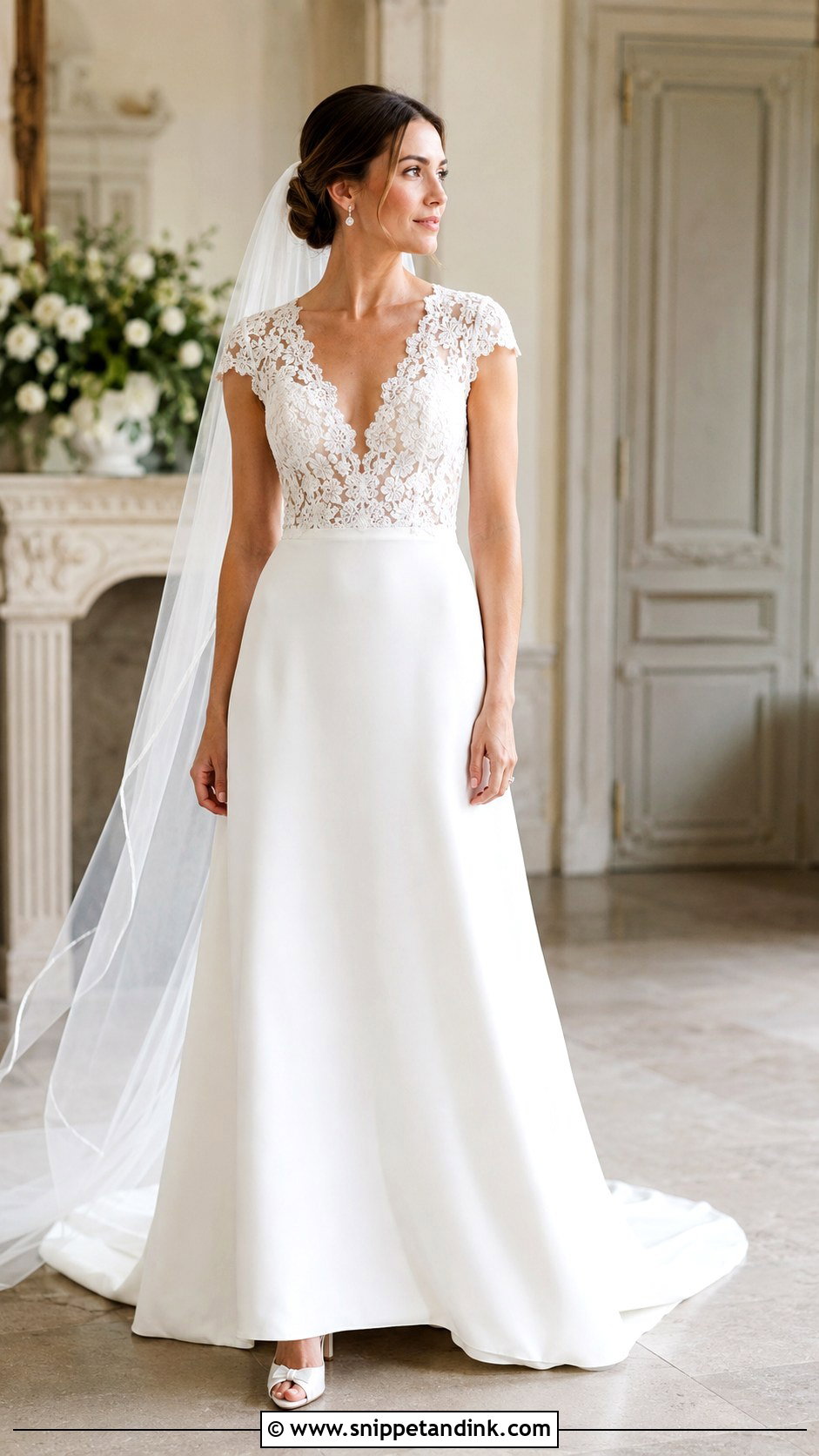 Simple Alencon Lace Wedding Dress - Snippet and Ink - 30 Simple Lace Wedding Dress Ideas