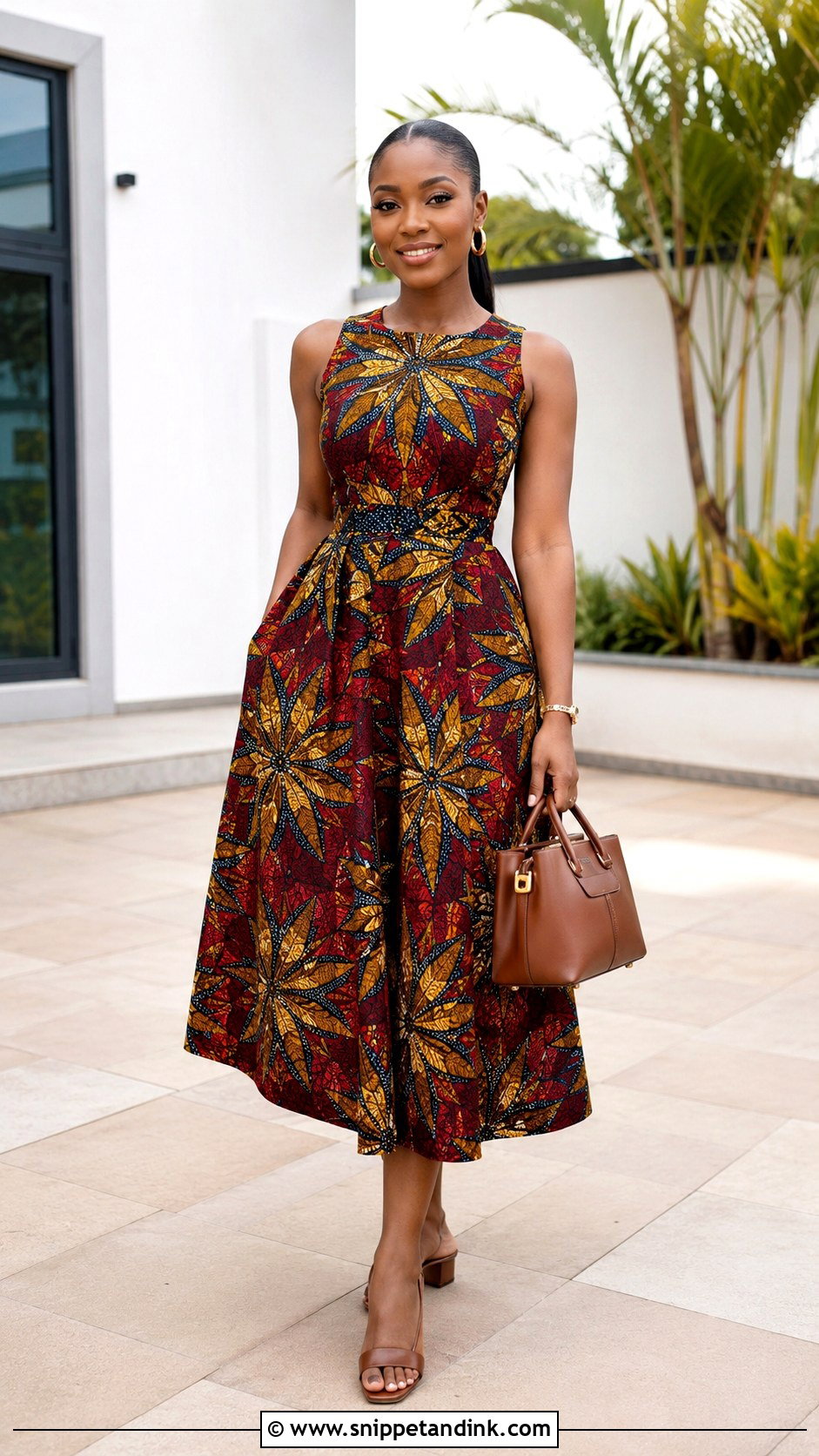 Simple Ankara A Line Gown - Snippet and Ink - 25 Simple Material Gown Style Ideas