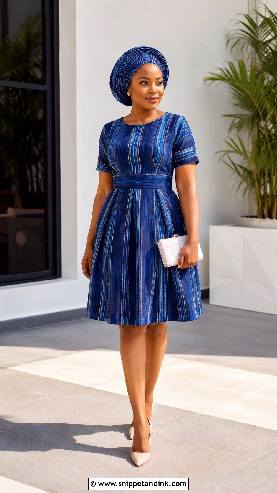 Simple Aso Oke Short Gown - Snippet and Ink - 20 Aso Oke Short Gown Styles