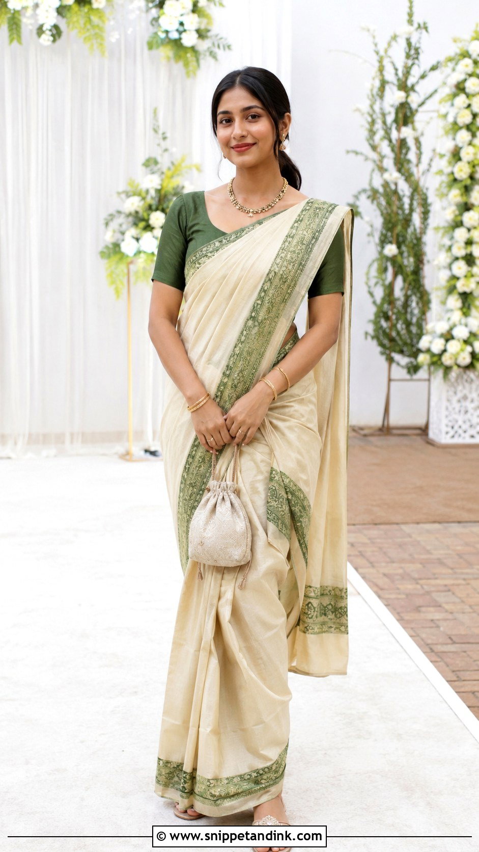 Simple Assamese Wedding Guest Mekhela Sador - Snippet and Ink - 20 Assamese Wedding Dress Ideas