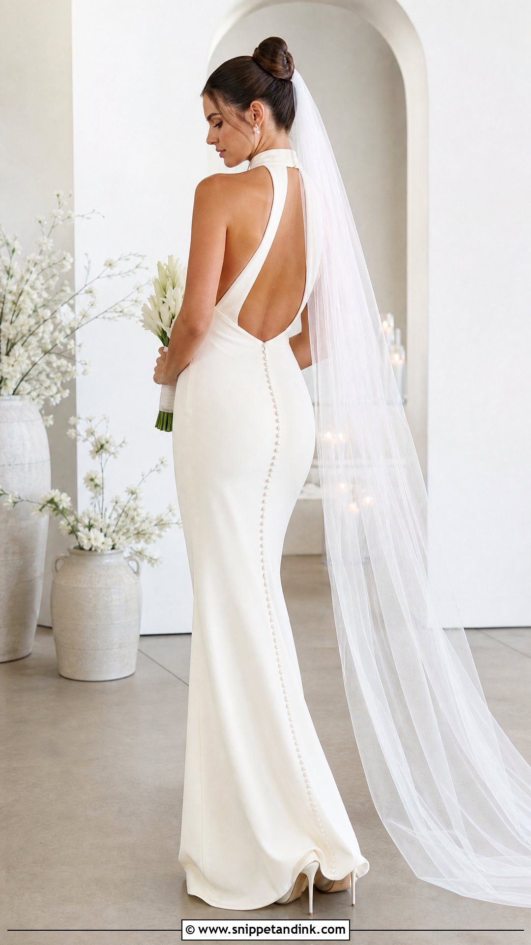 Simple Backless Wedding Dress - Snippet and Ink - 20 Simple Dream Wedding Dresses