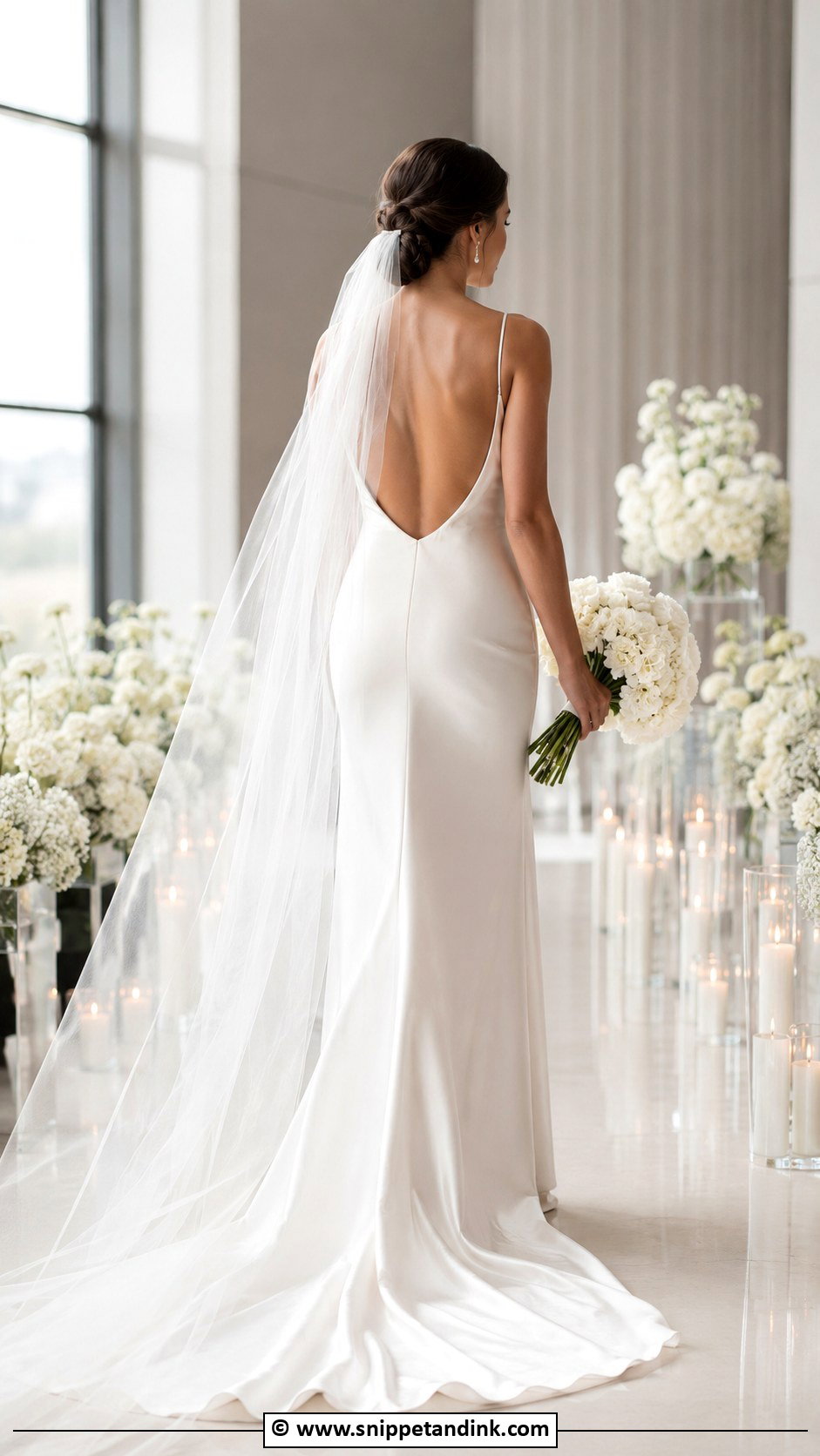 Simple Backless Wedding Gown - Snippet and Ink - 30 Simple Wedding Gowns