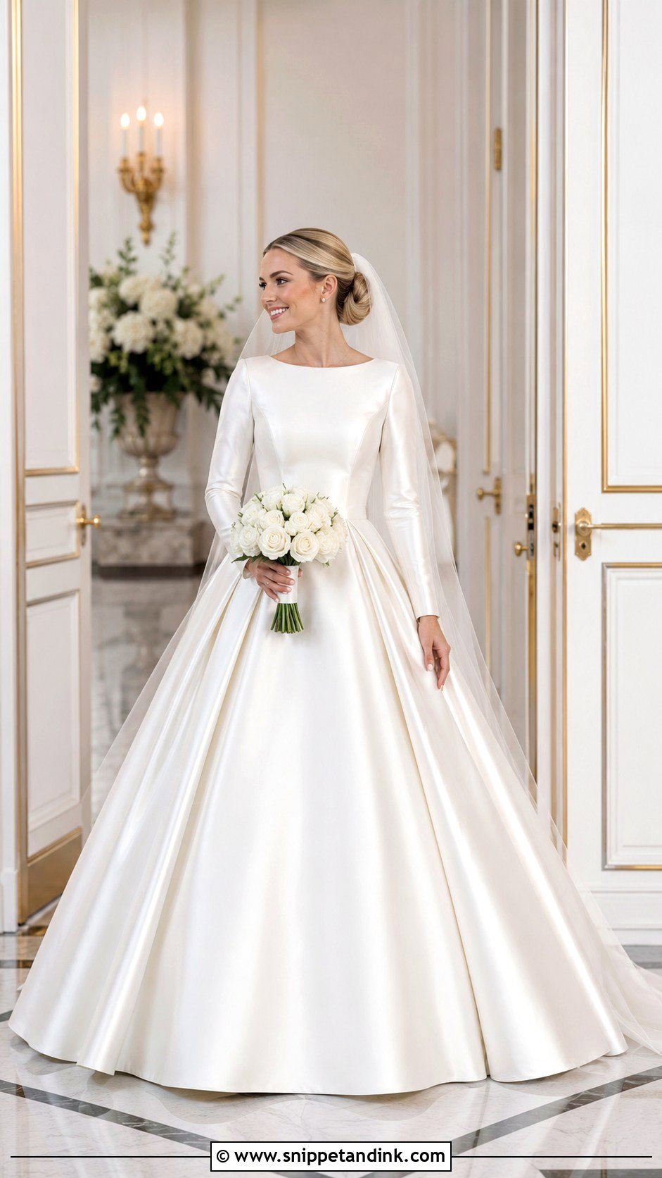 Simple Ball Gown Wedding Dress With Sleeves - Snippet and Ink - 30 Simple Wedding Dress with Sleeves